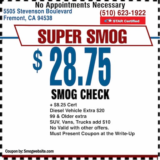 Super Smog smog check coupon